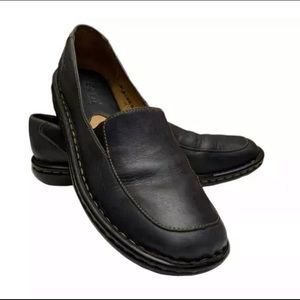 Born Loafers US 7.5 M/W Navy Leather Shoes W4259